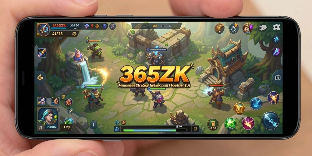 Screenshot utama 365ZK menampilkan aksi pertempuran strategis yang mendebarkan.