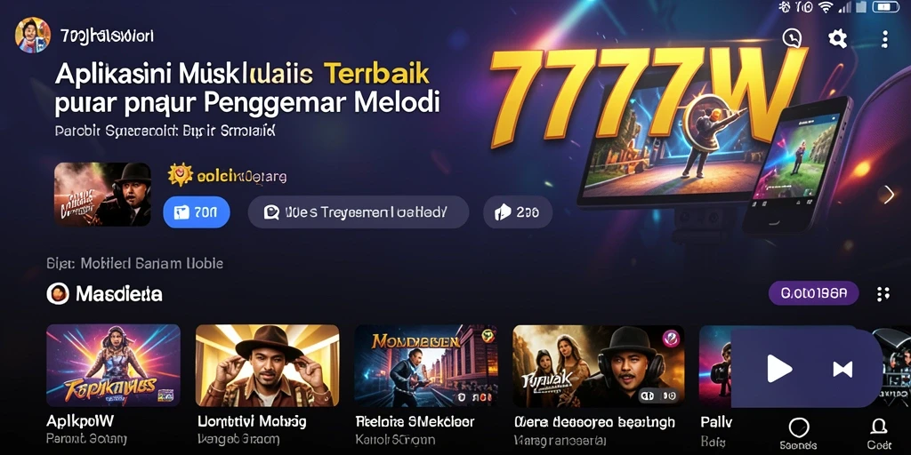Tampilan menarik pada gameplay Music 7777W yang mengasyikkan.