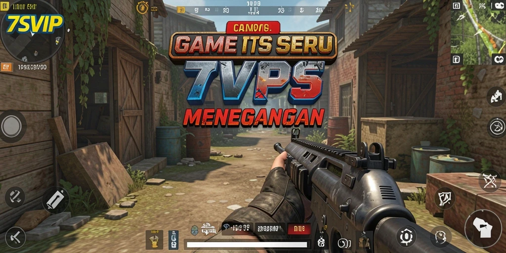 Tangkapan layar menunjukkan aksi intens dalam permainan TPS 7SVIP.