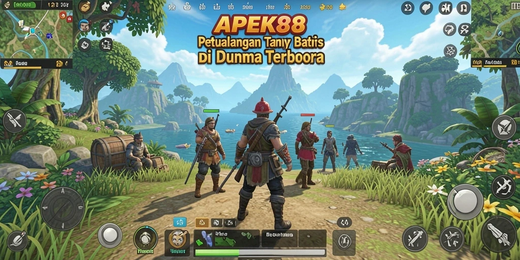 Screenshot gameplay APEK88 dalam dunia terbuka yang menakjubkan.