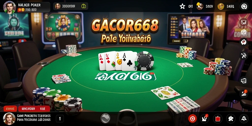 Screenshot utama GACOR668 menampilkan gameplay Poker yang mendebarkan.