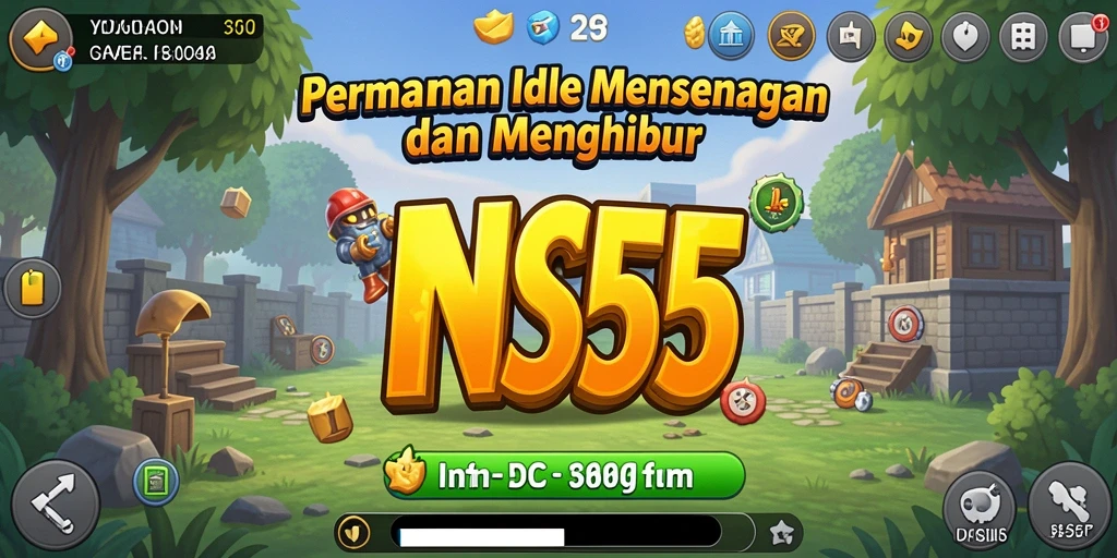 Screenshot gameplay INS55 menampilkan karakter yang sedang mengumpulkan sumber daya.
