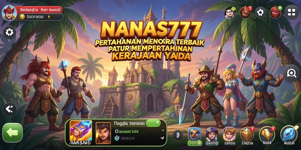 Tampilan menarik dari gameplay NANAS777 saat mempertahankan menara.