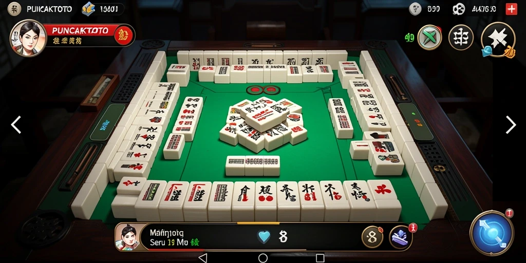 Screenshot PUNCAKTOTO menampilkan gameplay Mahjong yang menantang dan menyenangkan.