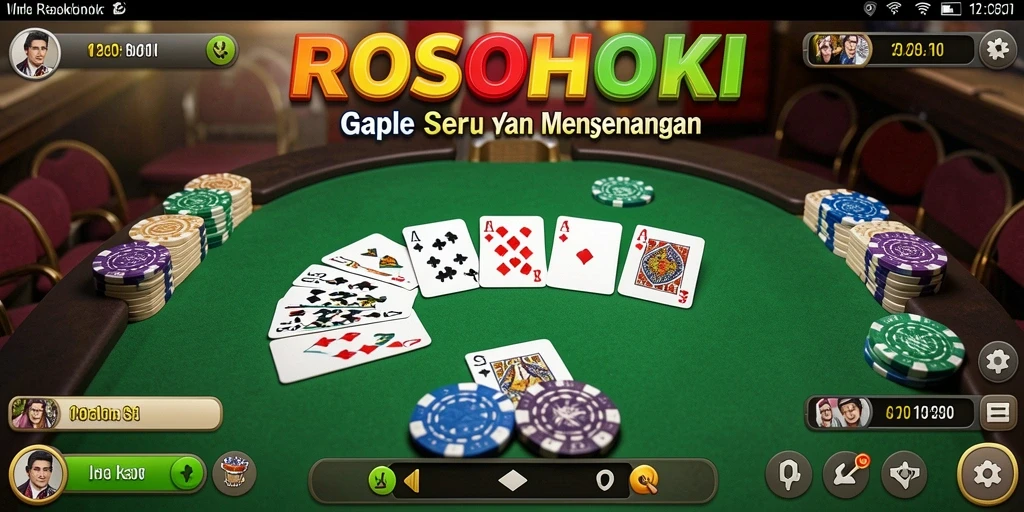Tampilan gameplay seru dari ROSOHOKI menunjukkan keseruan bermain Gaple.