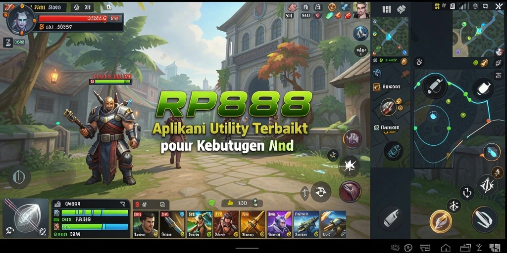 Screenshot utama RP888 menunjukkan fitur-fitur aplikasinya yang bermanfaat.