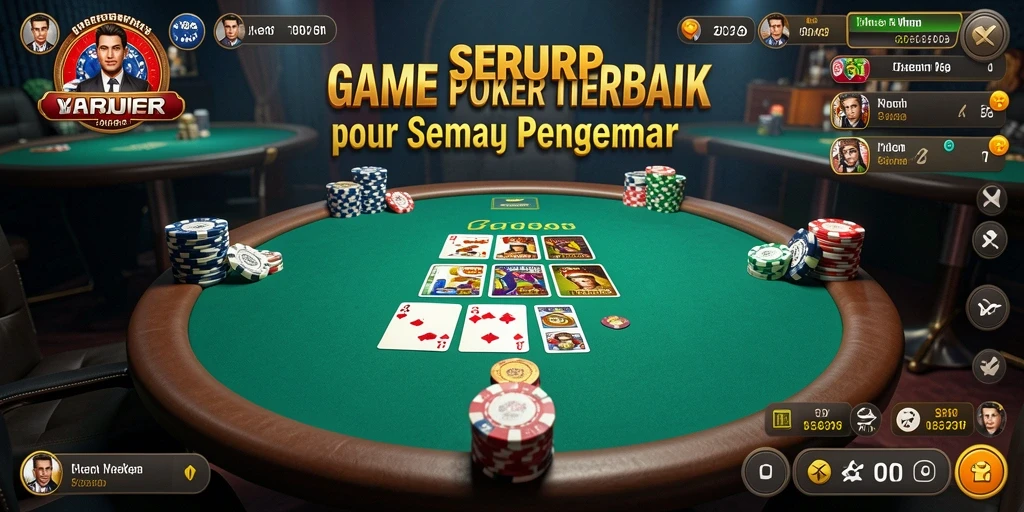 Tampilan menarik dan seru dari gameplay Poker di SERURP.
